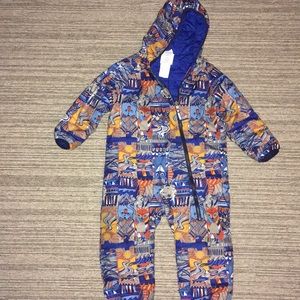 Patagonia Reversible Puff-Ball Bunting sz 18-24 mo